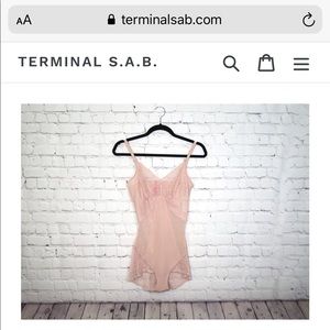 Size medium pink lace Spanx bodysuit